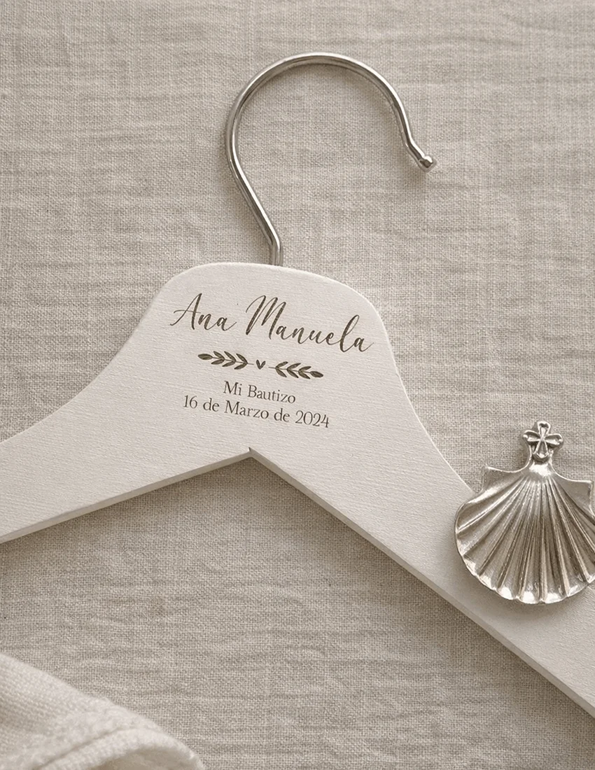 Percha Personalizada Bautizo