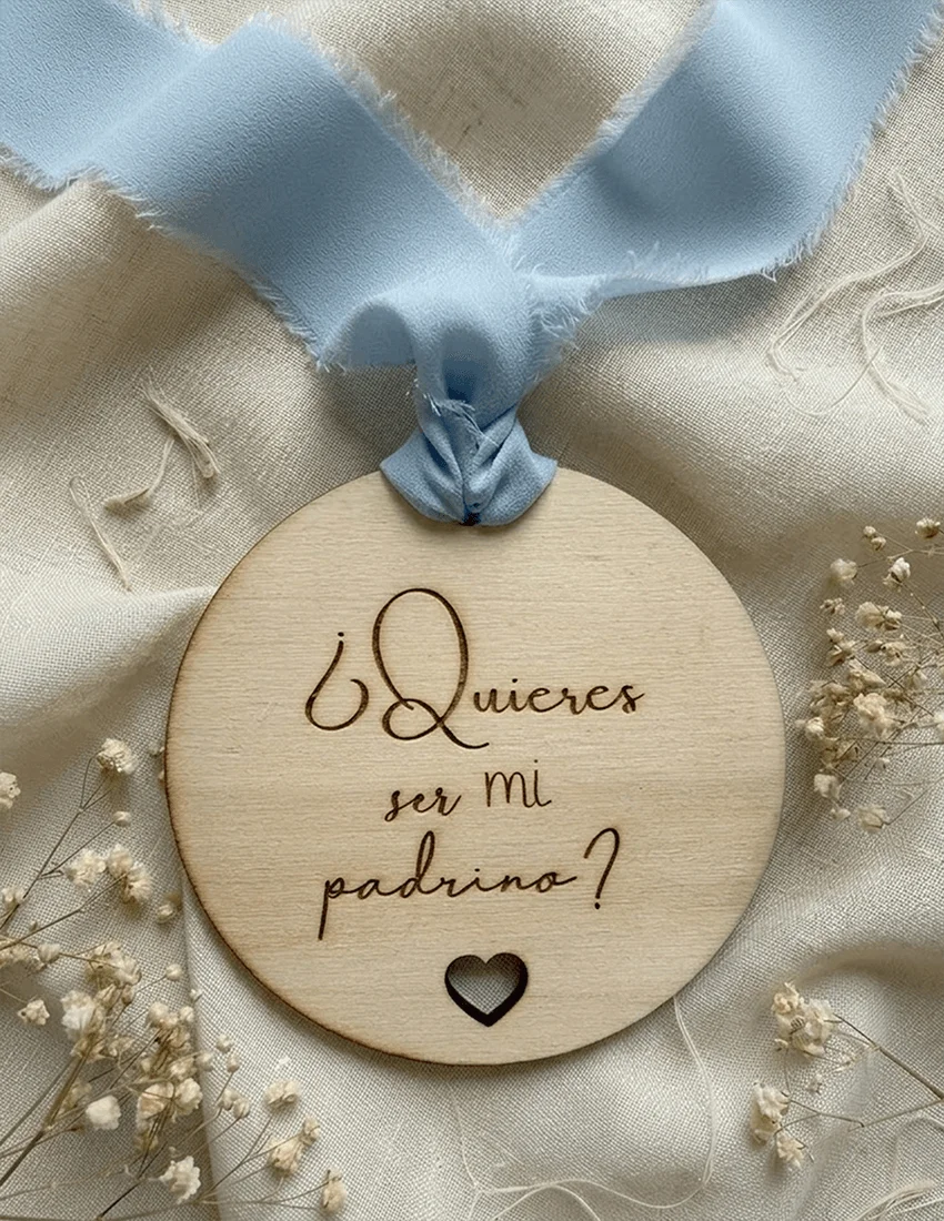 Placa de madera "padrino"