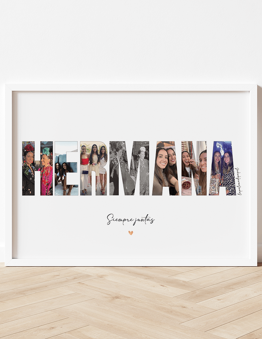 Lámina "Hermana" con fotos